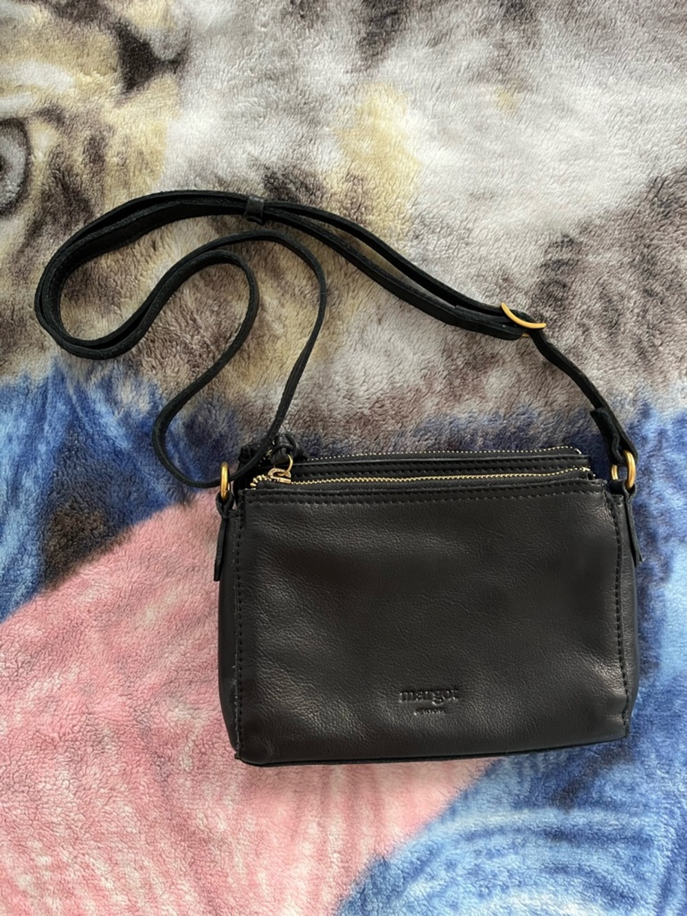 Small Black Leather Crossbody Purse
